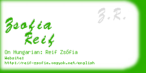 zsofia reif business card